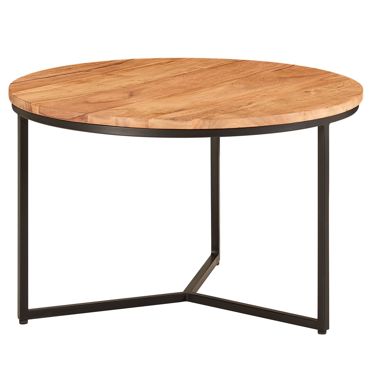 Wohnling Couchtisch 60x60x38 cm Akazie Massivholz