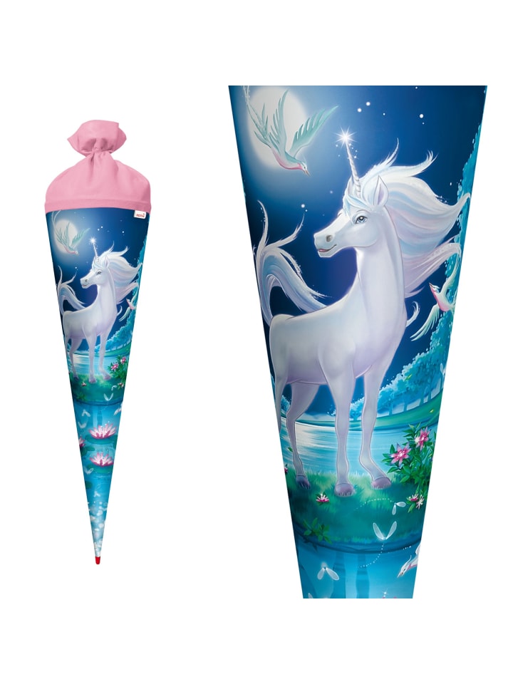 ROTH Schultüte groß Mondschein-Einhorn 70 cm in Blau günstig kaufen onesize