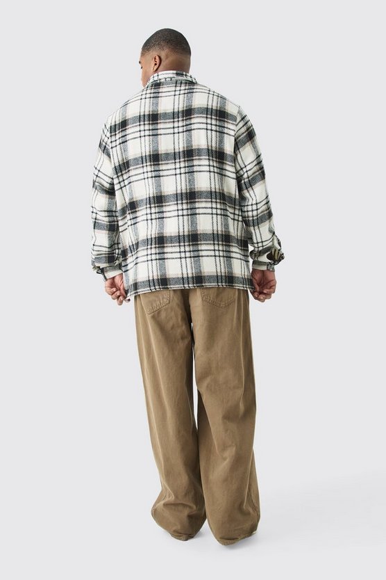 Plus kariertes Overshirt