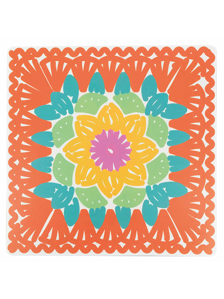 Villa d´Este 6er-Set: Tischsets in Hellblau/ Orange/ Lila - (L)37 x (B)37 cm günstig kaufen onesize