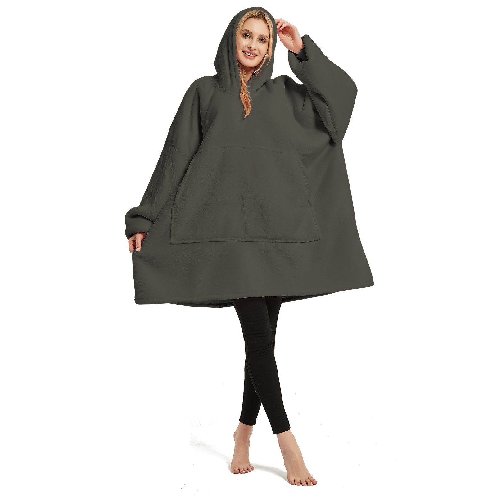 Wohndecke Decke mit Ärmeln, KEAYOO, Ärmeldecke Sofadecke mit Ärmeln und Tasche