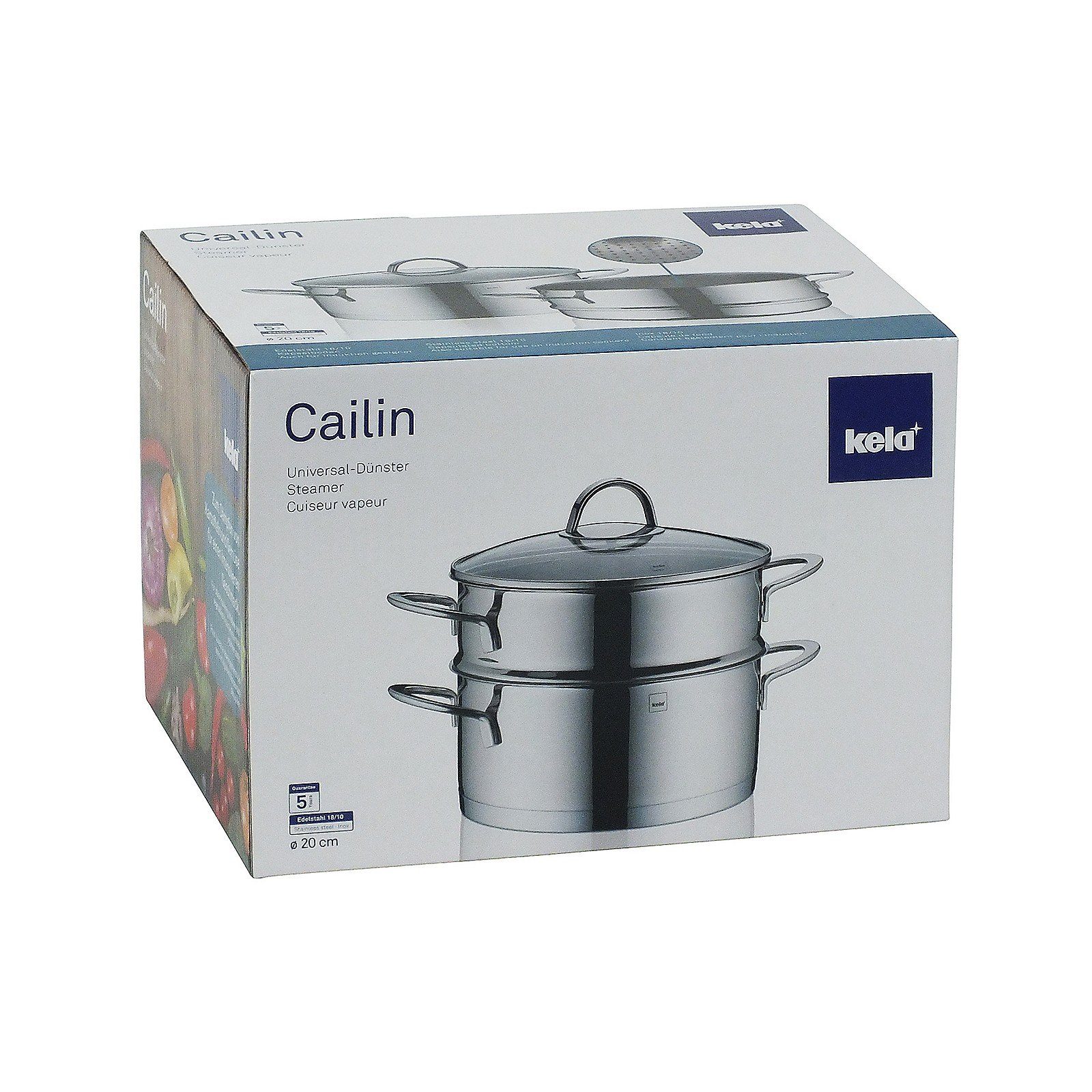 kela Kochtopf Cailin, Allherdboden, herausnehmbares Innenteil, Glasdeckel