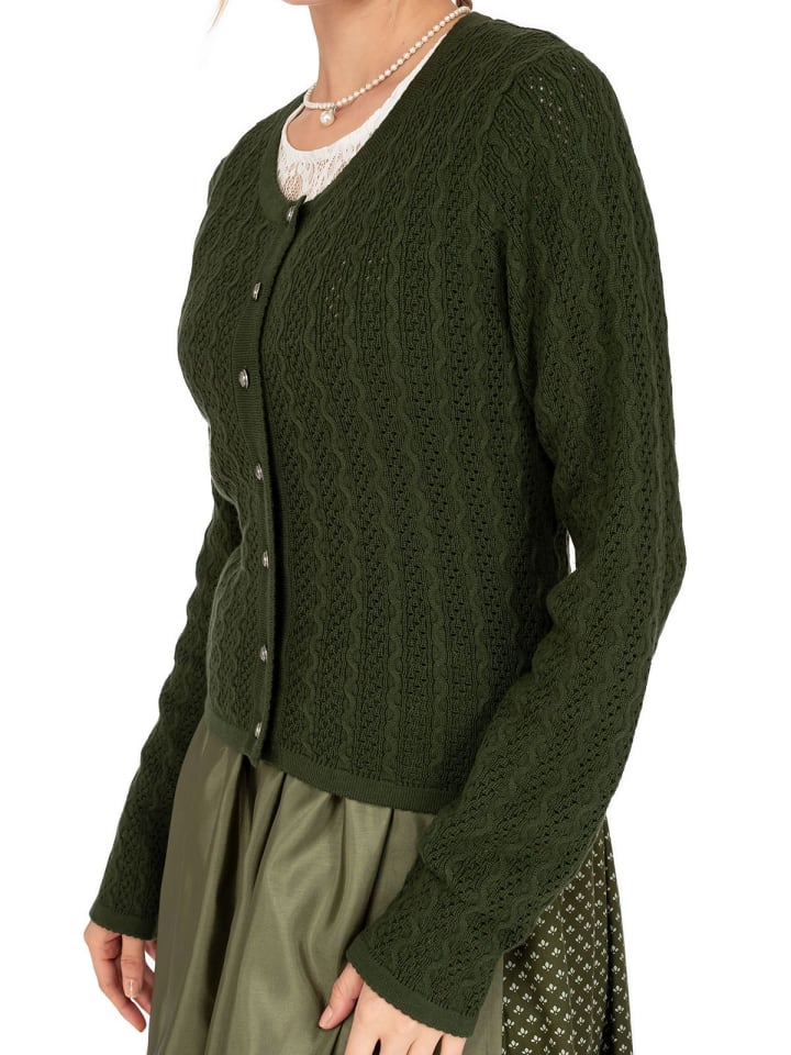 OS-Trachten Strickjacke 457000-7019 in oliv günstig kaufen