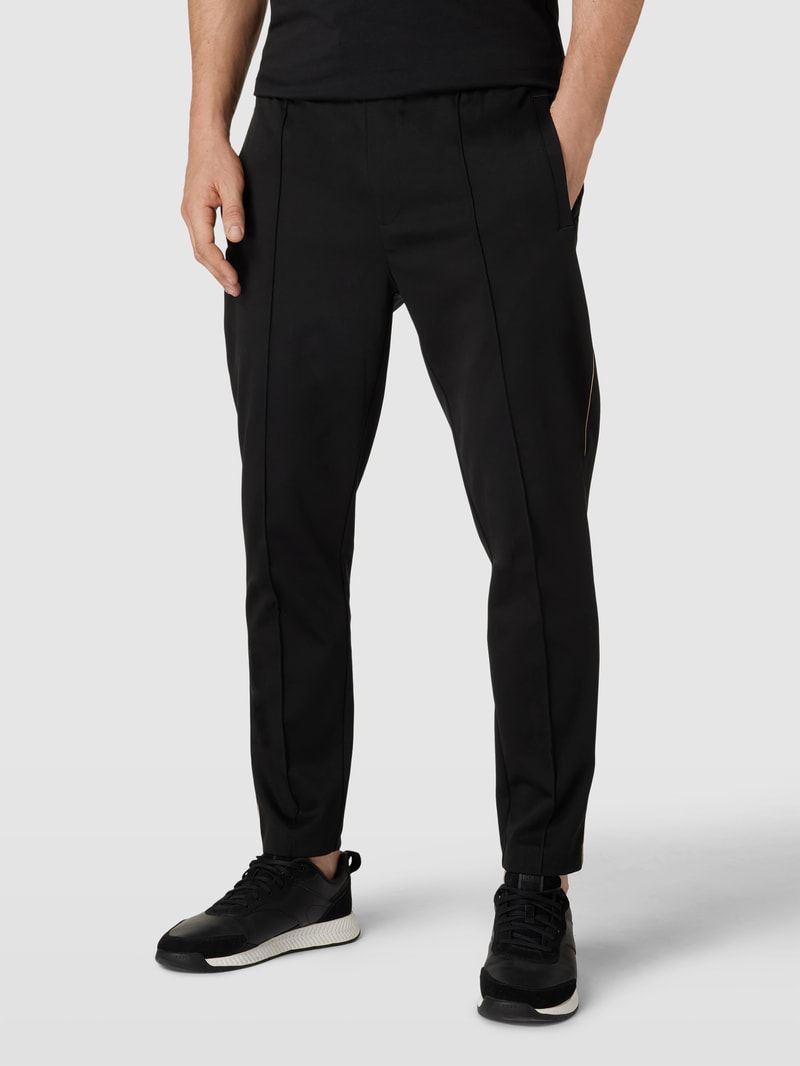 Sweatpants mit elastischem Bund Modell 'Lamont' in schwarz