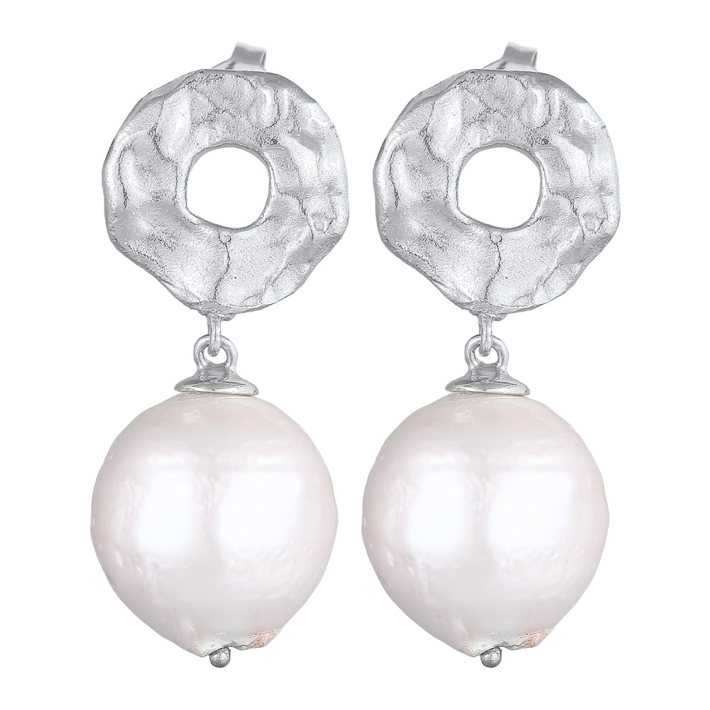 Elli PREMIUM Elli PREMIUM Boucles d'Oreilles Femmes Pendentif d'oreilles Baroque structuré ave Boucles d'oreilles