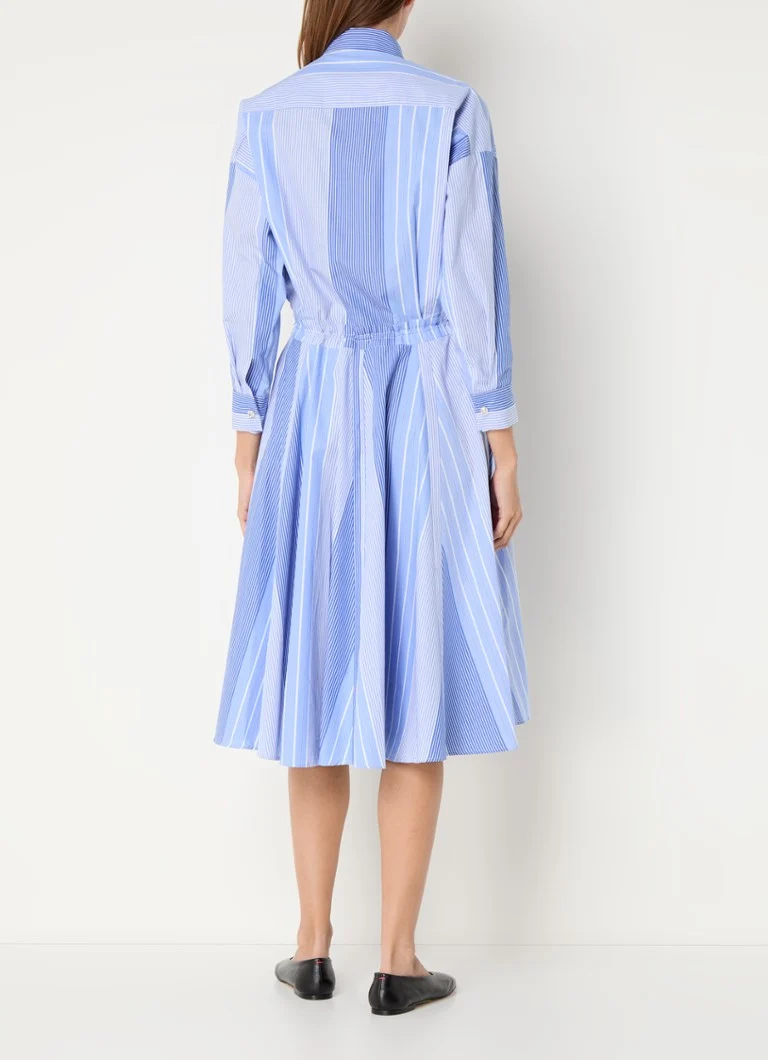 Rochie tunică midi cu dungi Maje