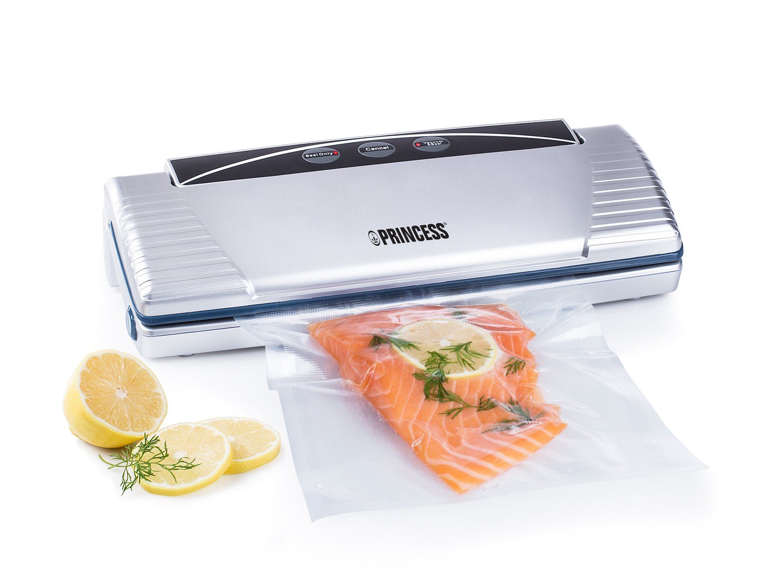 PRINCESS Vakuumierer, 110W, Folienschweiß-Gerät Foodsaver Sous Vide Lebensmittel aufbewahren