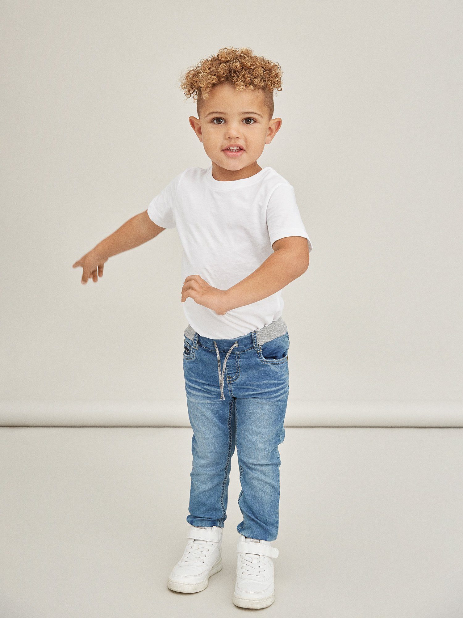 Name It 5-Pocket-Jeans Name It Jungen Baggy Jeanshose mit Kordelzug