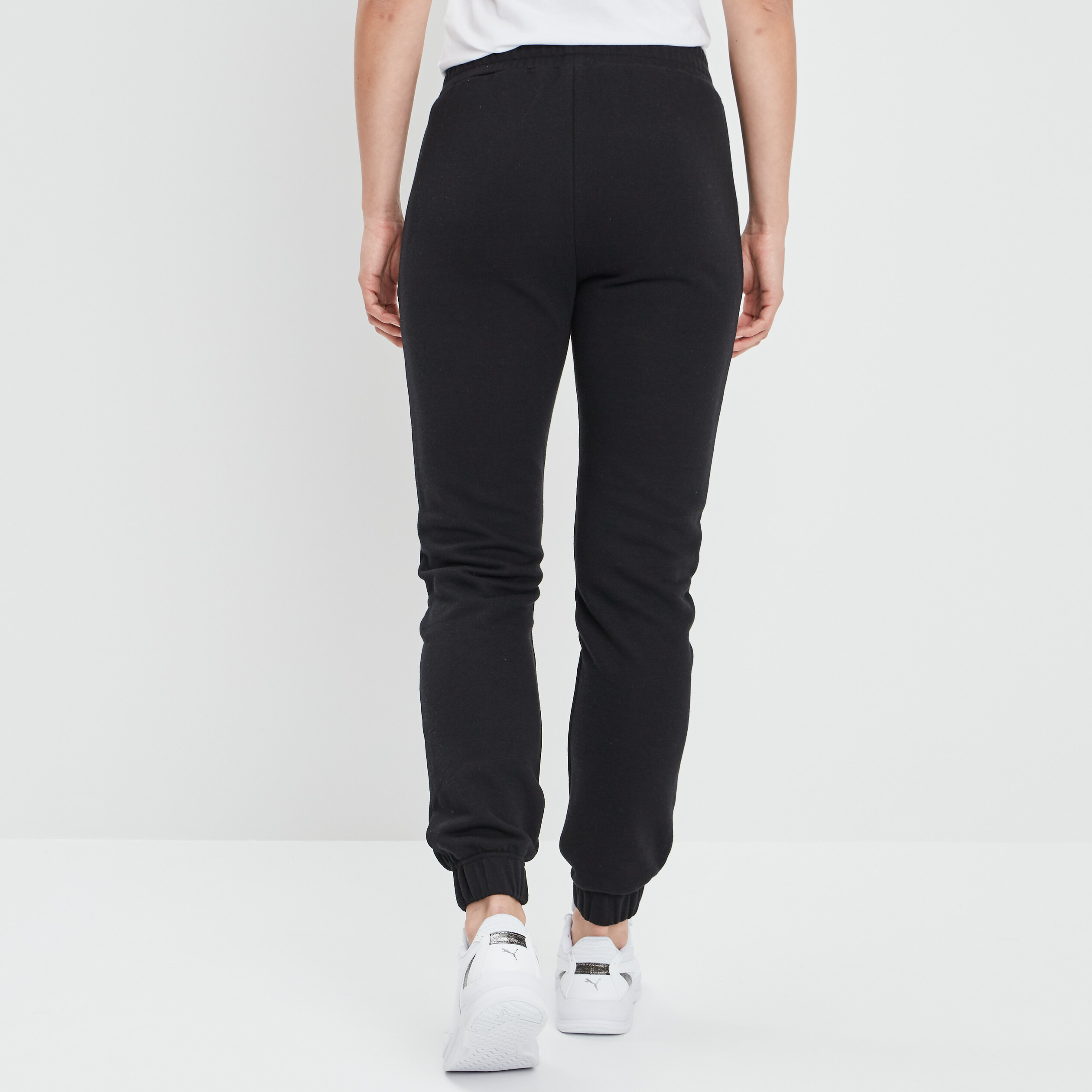 Pantalon jogging slim taille élastiquée noir femme | La Halle