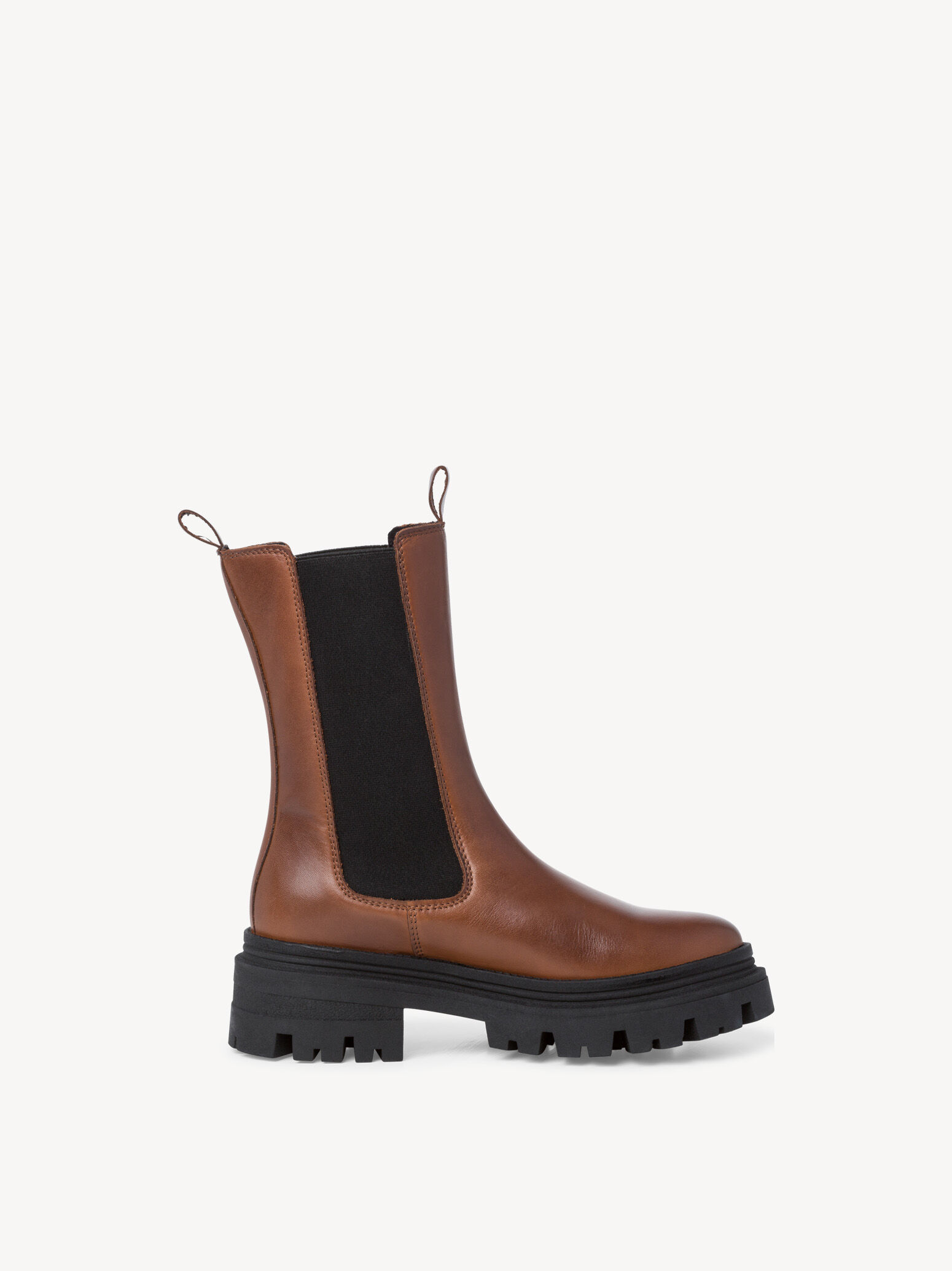 Bottine Chelsea en cuir - marron