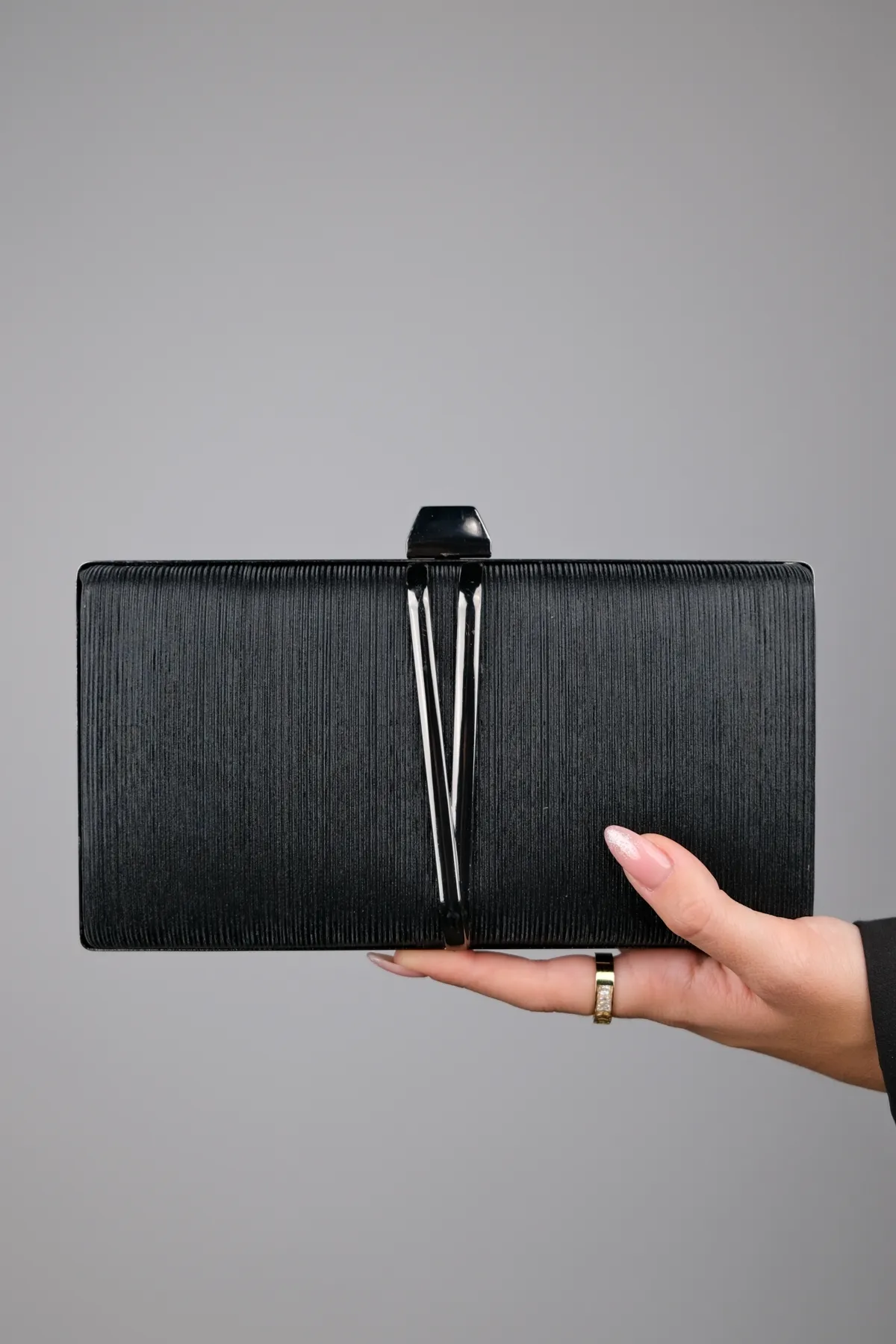 LuviShoes  721 Black Laser Damen-Abendkleidtasche