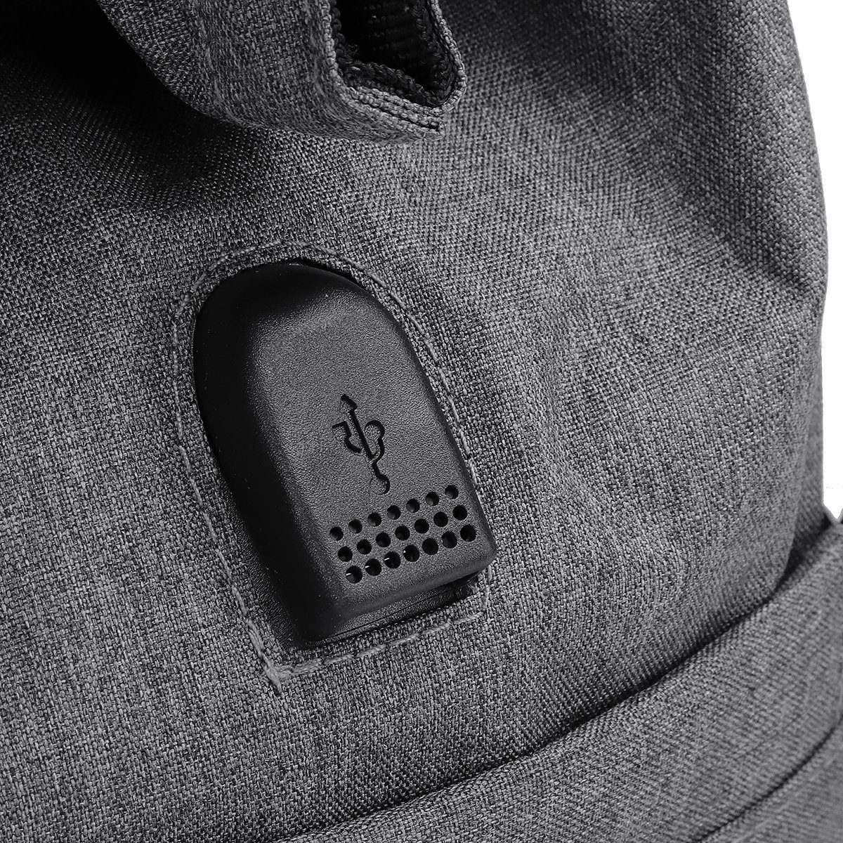 JOSEKO Daypack Tasche Rucksack Dark Gray: Praktisch & Modisch! (USB-Charger/USB-Ladestecker), Viele Fächer + Taschen, großer Stauraum, daily Backpack