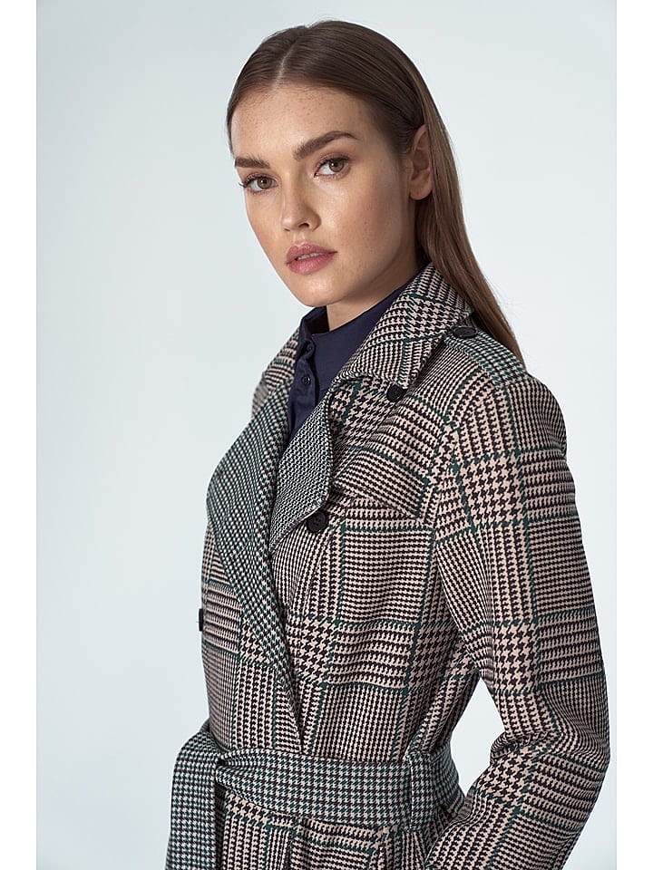 Nife Trenchcoat in Schwarz/ Beige günstig kaufen XS