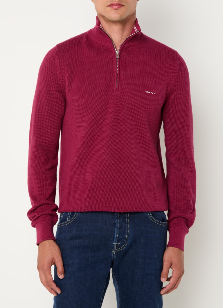 Gant Finstrikket skippergenser med struktur og logo