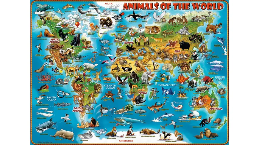 Ravensburger Puzzle - Tiere rund um die Welt, 300 XXL Teile