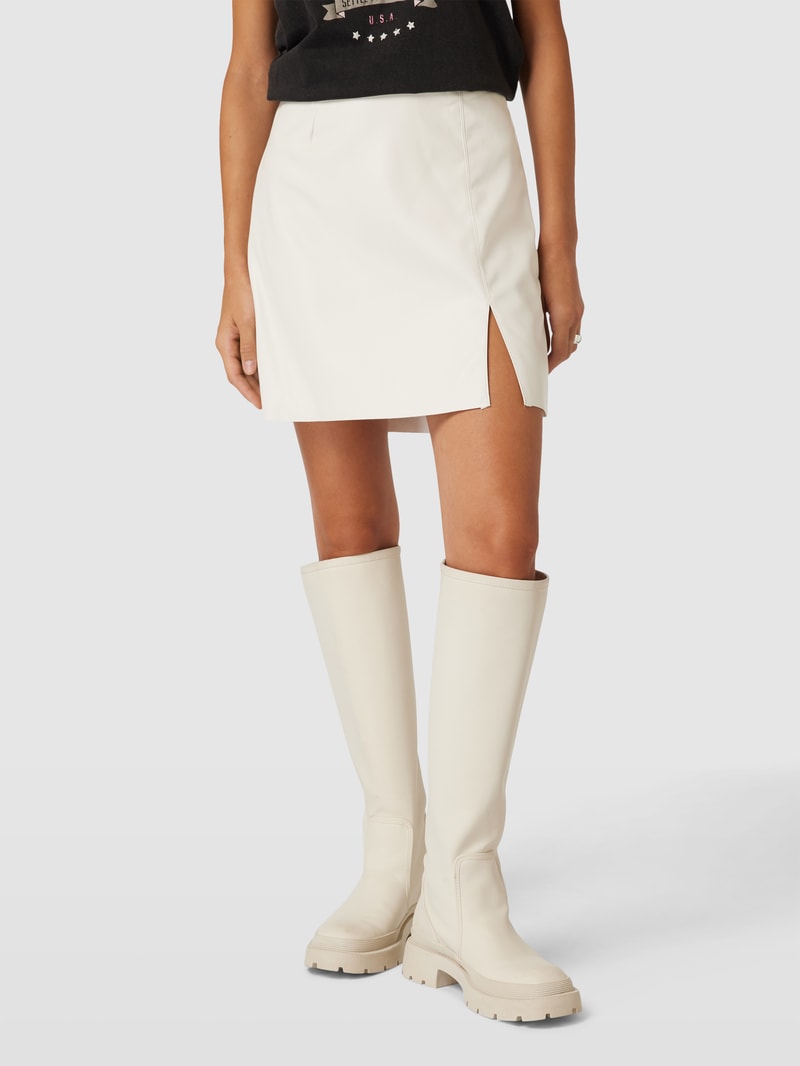 Minirock mit Beinschlitz Modell 'CLARA' in offwhite