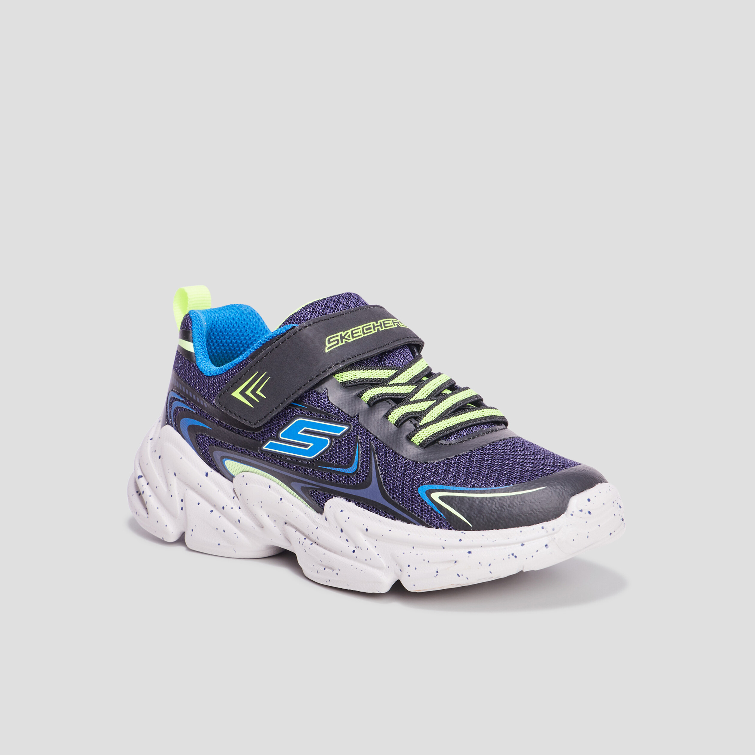Baskets running Skechers Wavertronic bleu garçon | La Halle