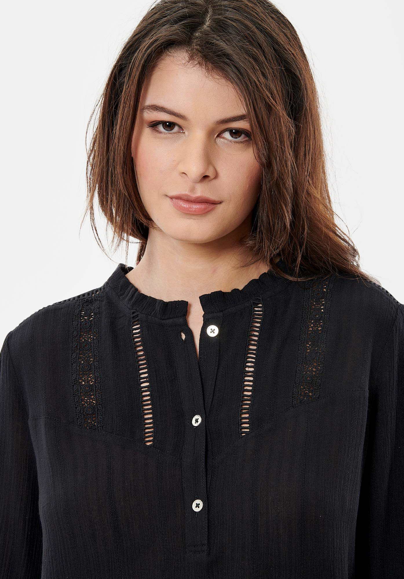 BINTA  Blouse noire femme