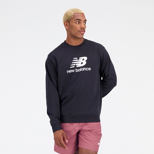 HERREN T-SHIRT ESSENTIALS STACKED LOGO FRENCH TERRY CREWNECK