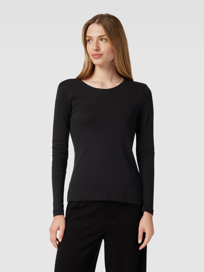 Longsleeve mit Rundhalsausschnitt in schwarz