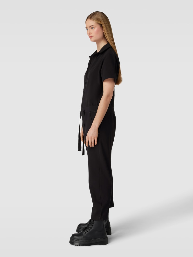 Jumpsuit mit Umlegekragen Modell 'Worker' in schwarz