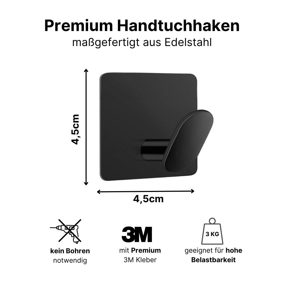 Novabad Handtuchhaken Haken selbstklebend Bad und Küche Handtuchhalter, Badezimmer, Türen, Küche, Wand, Bad, (1-St), Kleiderhaken ohne Bohren