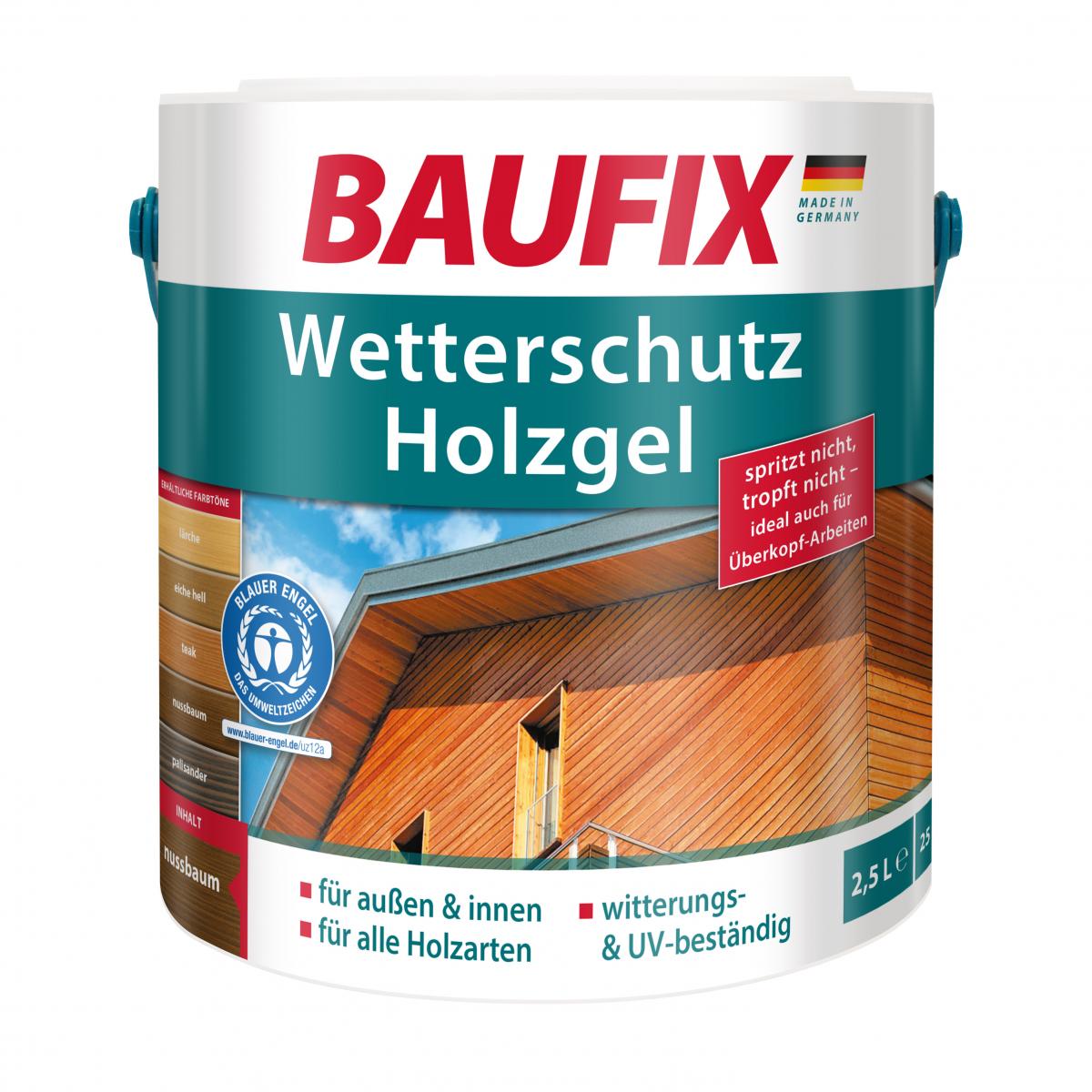 Baufix Wetterschutz-Holzgel graphitgrau 5 L 2er Set