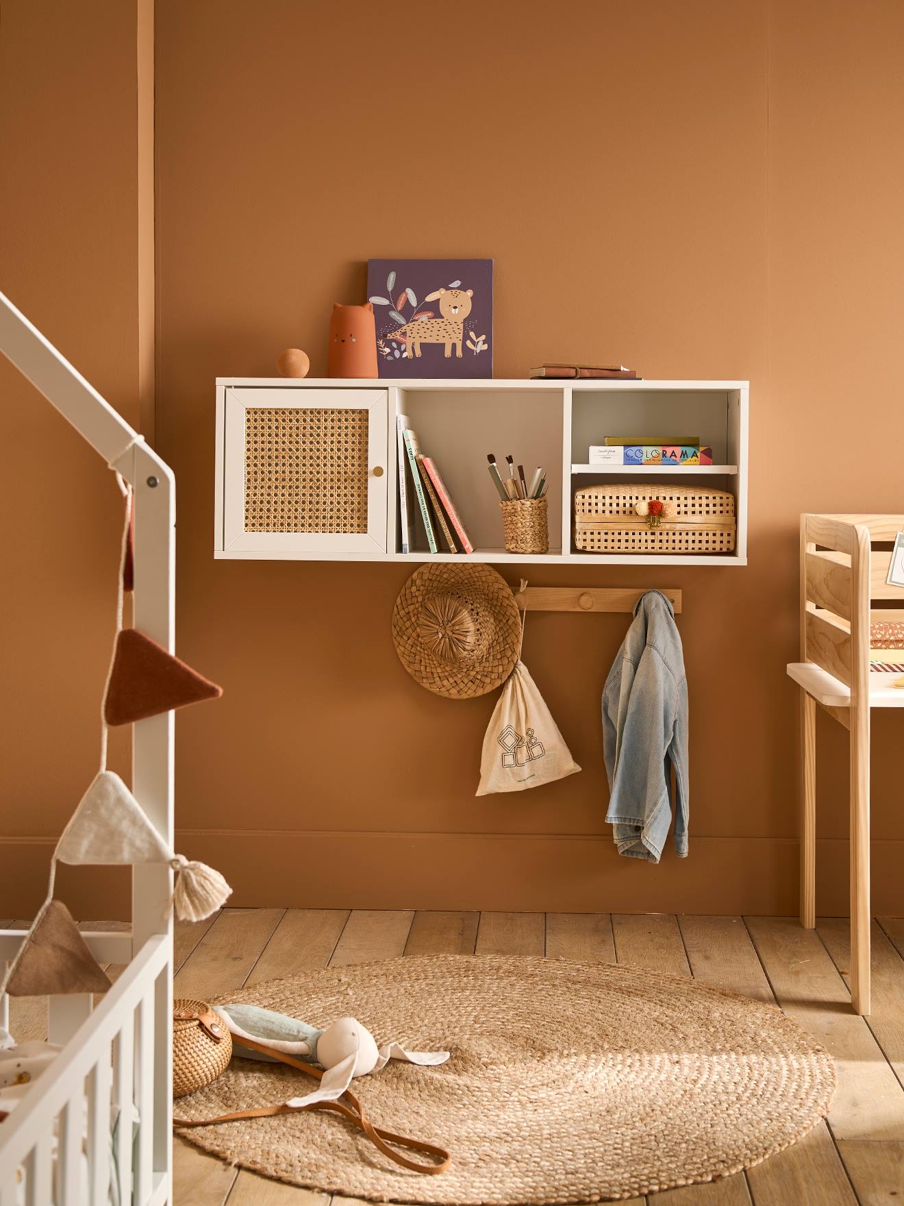 Vertbaudet Großes Kinderzimmer Wandregal - weiß