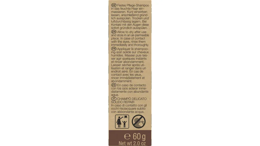 LOGONA Festes Pflegeshampoo Bio-Hanf und Bio-Mandelöl 60 g