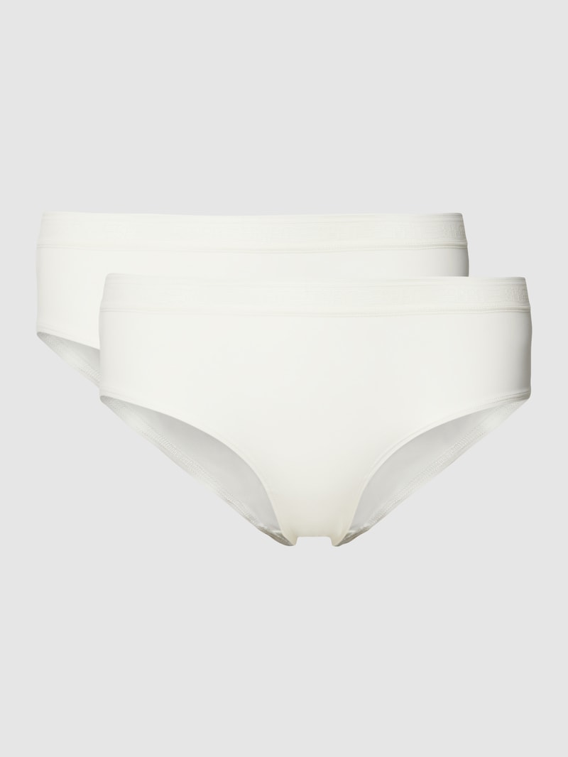 Pants mit semitransparentem Logo-Bund in weiß