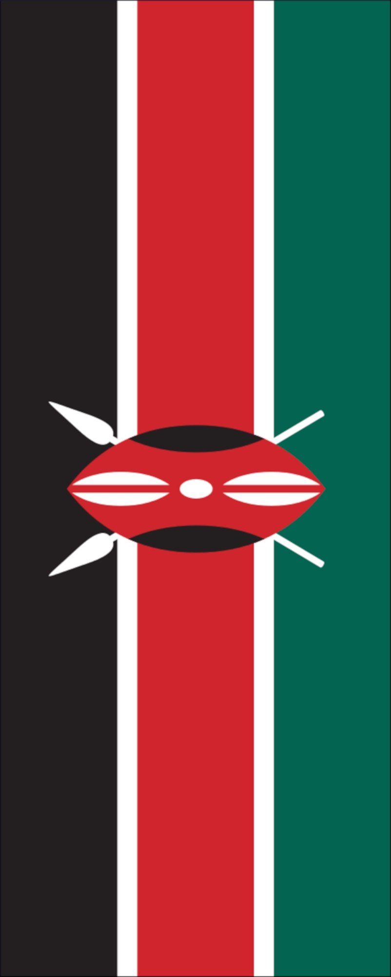 flaggenmeer Flagge Flagge Kenia 110 g/m² Hochformat
