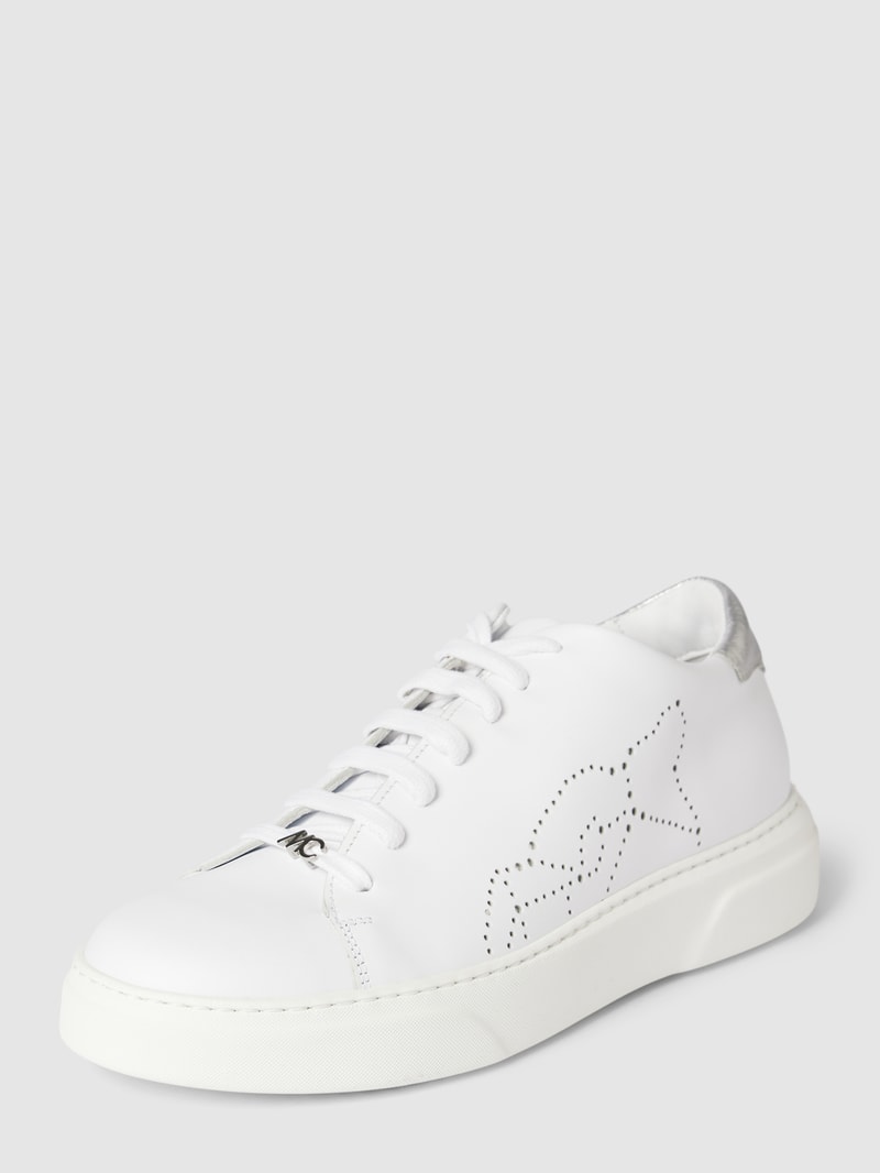 Sneaker mit Label-Detail in weiß