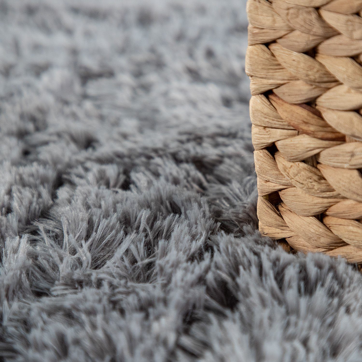 Hochflor-Teppich Silky 591, Paco Home, rechteckig, Höhe: 37 mm, Uni-Farben, besonders weich und kuschelig