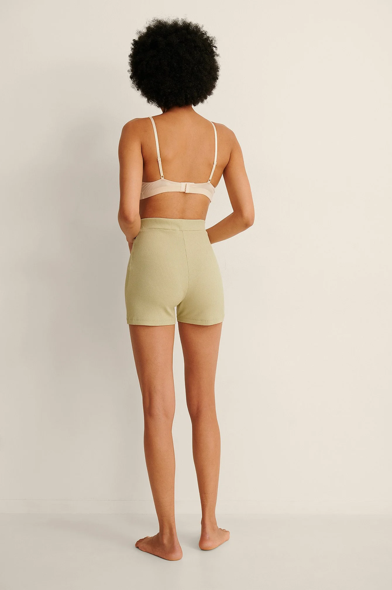 Recycelte kurze Ripp-Radhose