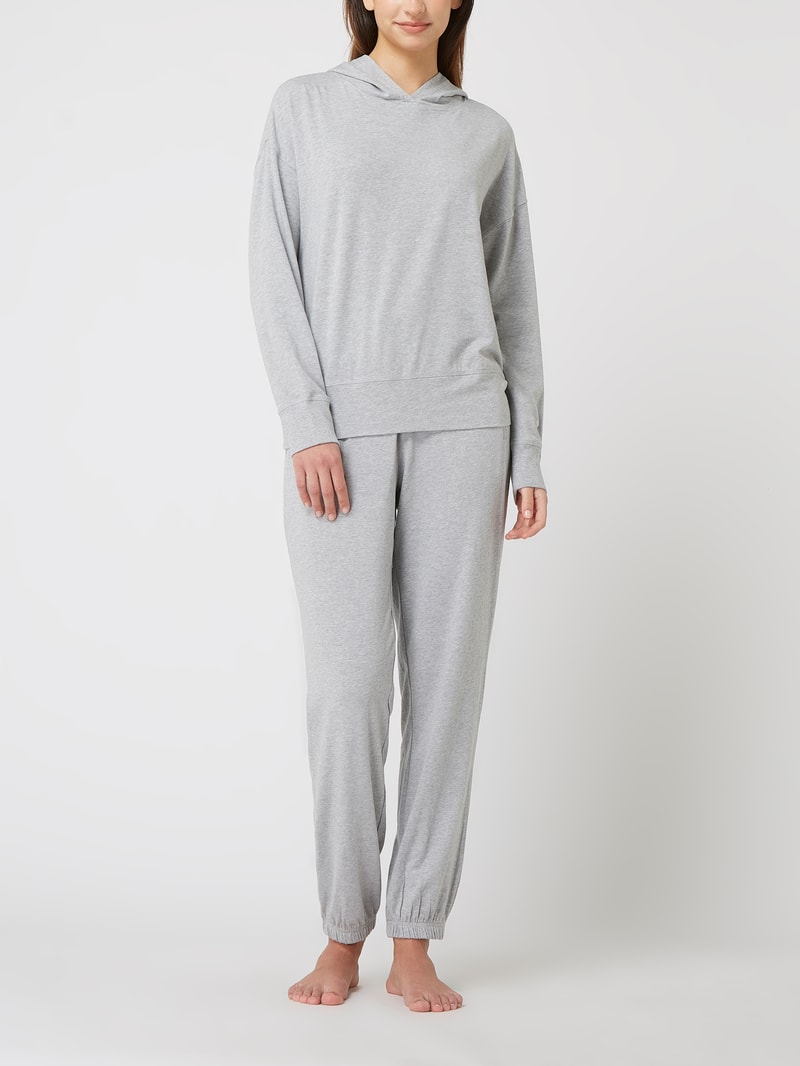 Loungewear im Set in silber meliert