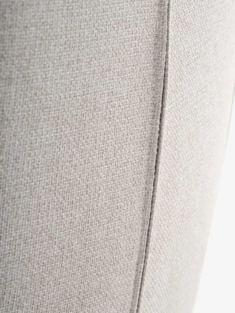 TANKEDAL TANKEDAL lenestol med krakk, beige stoff/krom