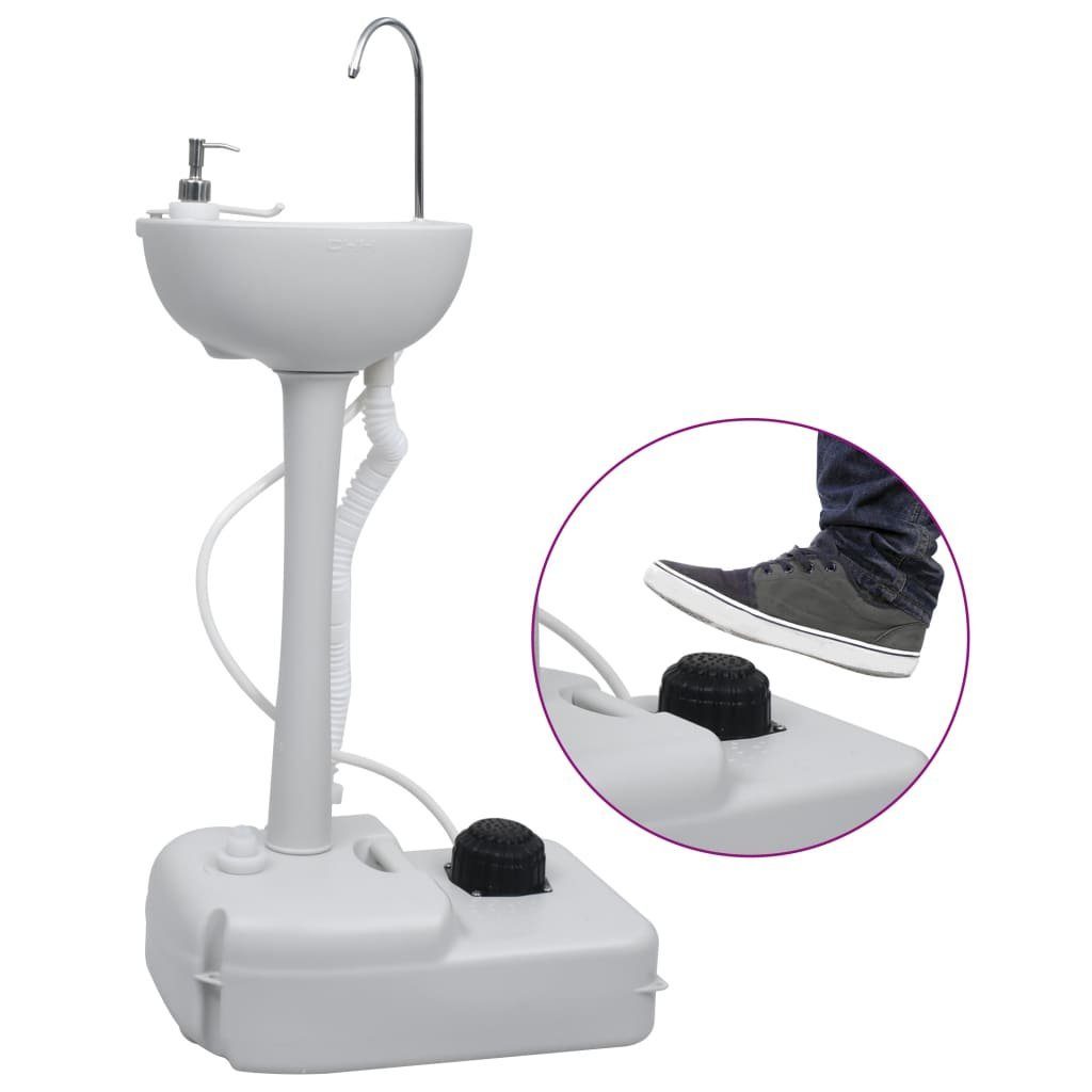 vidaXL Campingtoilette Tragbare Campingtoilette mit Waschbecken