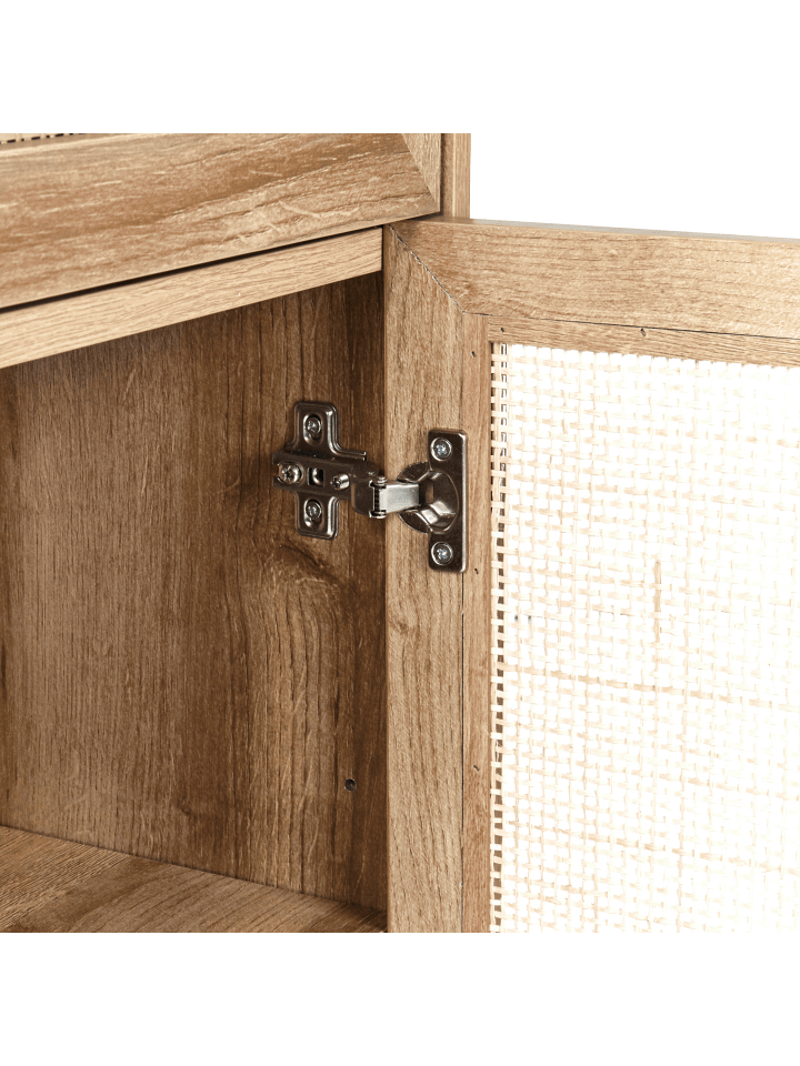 Beliani Badezimmerschrank ROSELL in Heller Holzfarbton - (W) 40 x (H) 92 x (L) 36 cm günstig kaufen onesize