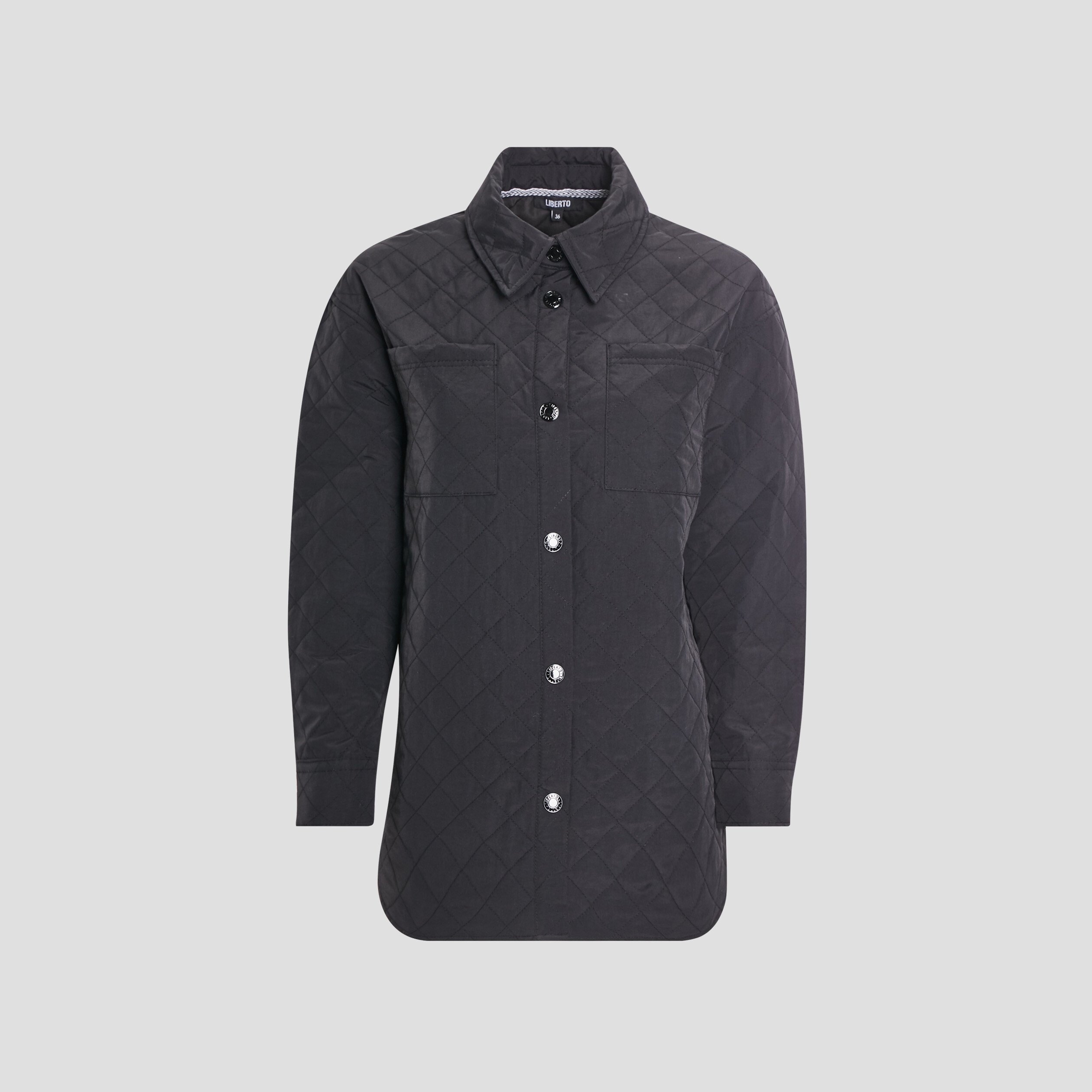 Veste droite matelassée noir femme | La Halle