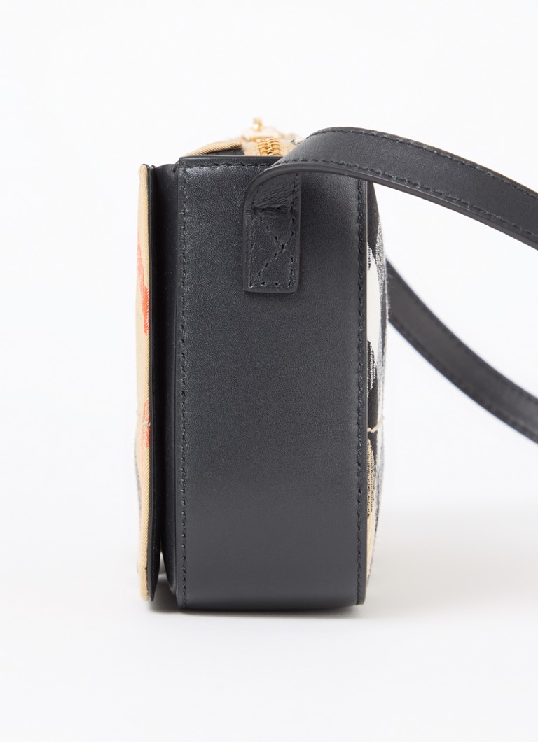 Bolsa transversal Burberry Snip com estampa xadrez e detalhes em couro de bezerro.