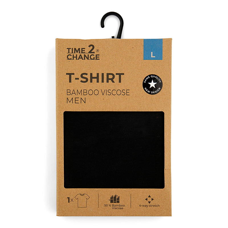 Time 2 Change T-shirt str L bambus sort