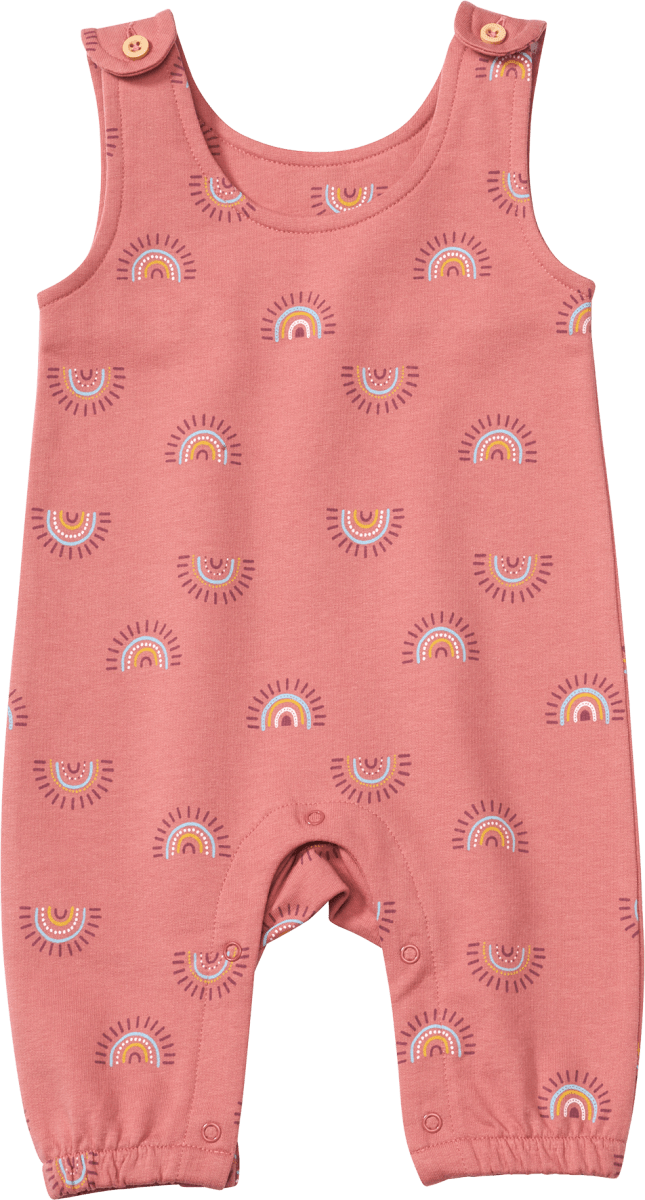 Strampler mit Regenbogen-Muster, rosa, Gr. 74, 1 St