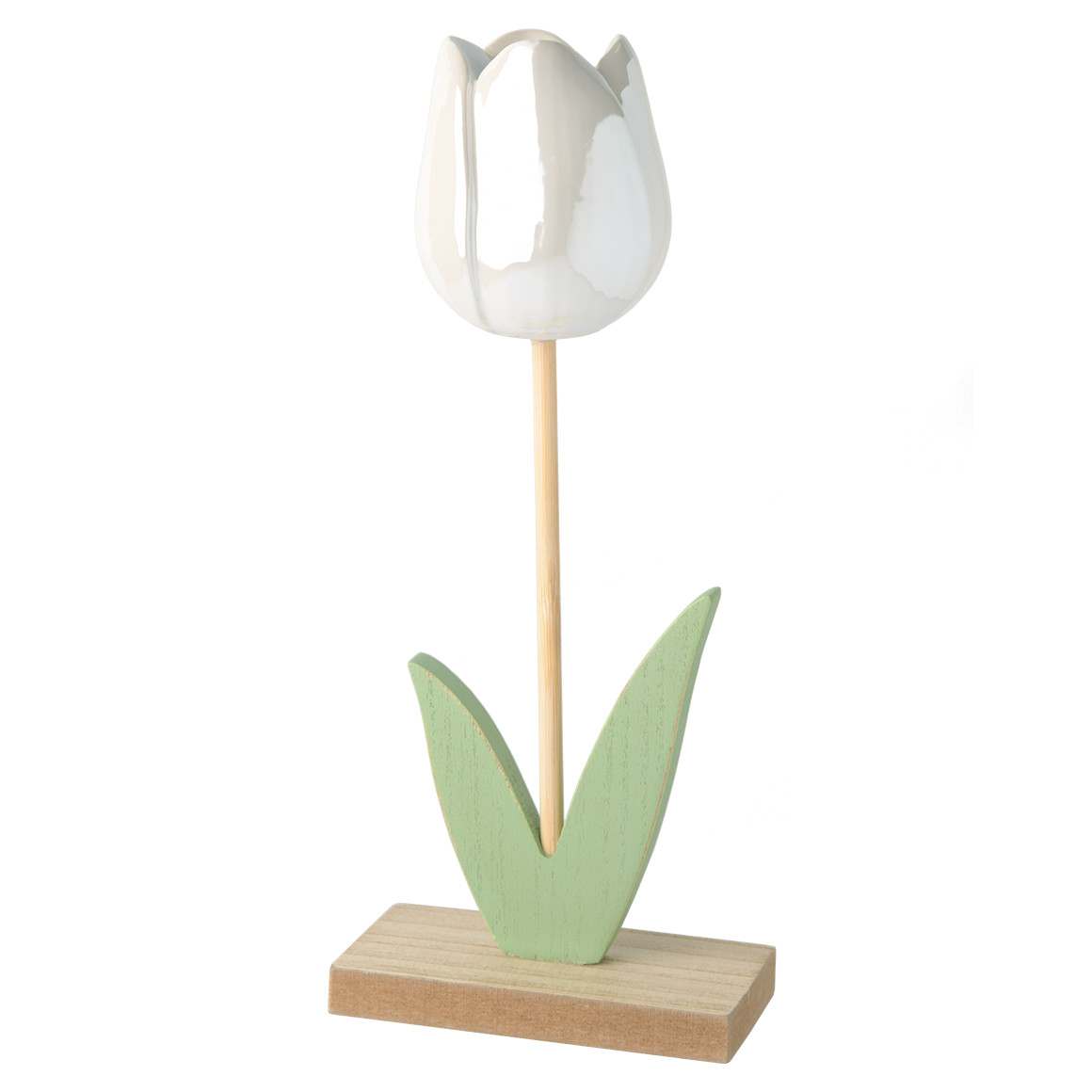 Deko-Aufsteller Tulpe mit Holzfuß