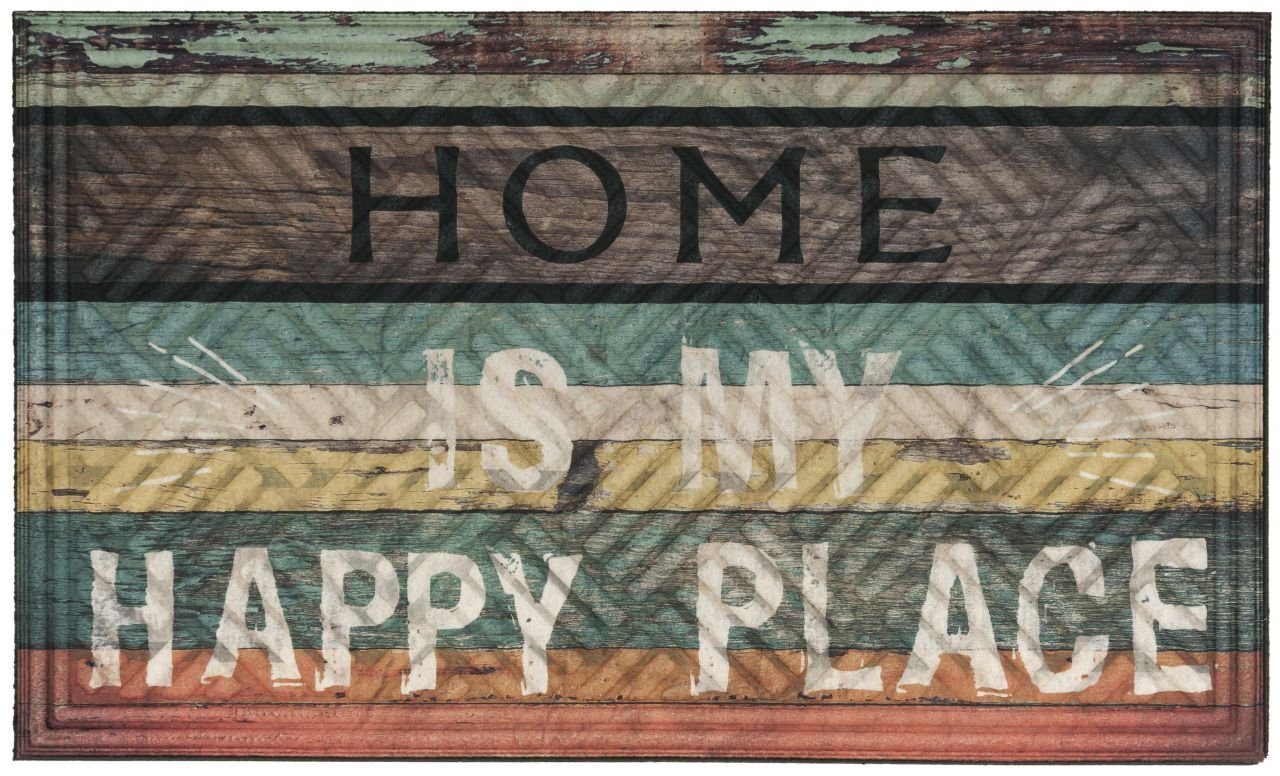 Trend Line Schuhabtropfschale TrendLine Fußmatte Lima Happy Place 45 x 75 cm