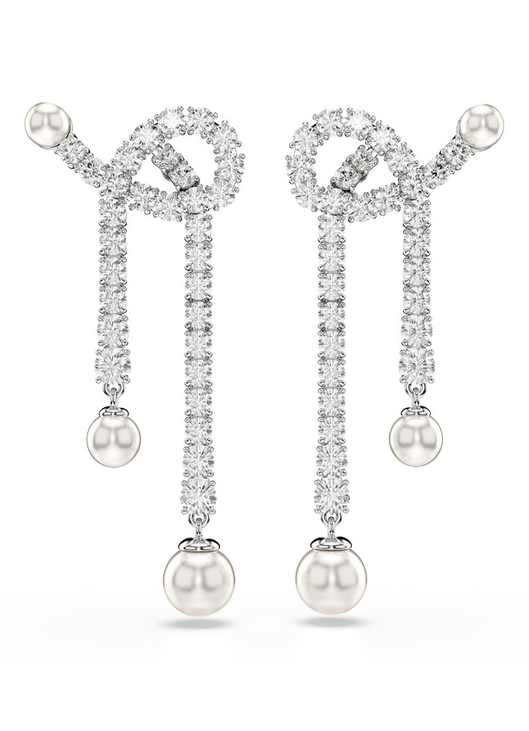 Swarovski Matrix stud earrings with crystal