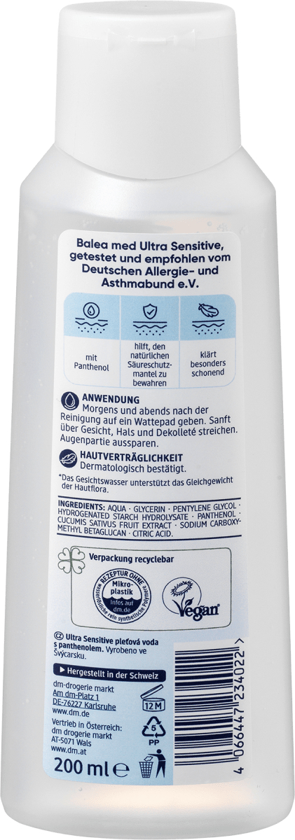 Gesichtswasser Ultra Sensitive, 200 ml