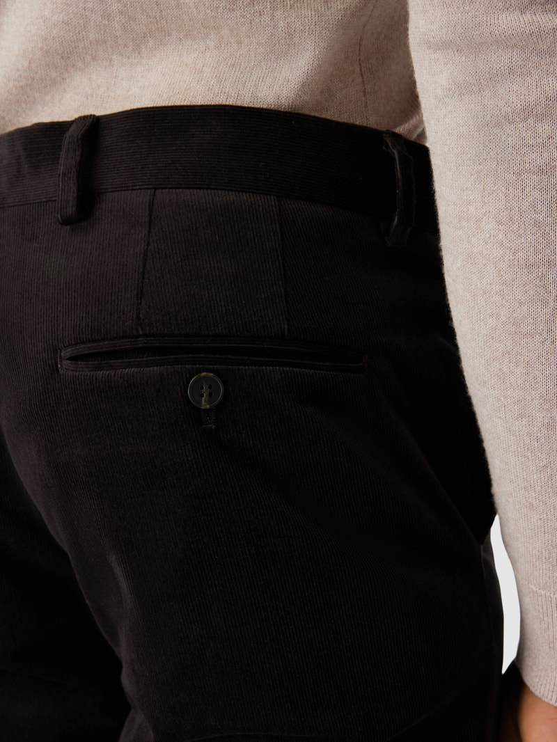 Slim Fit Anzug mit Strukturmuster Modell 'BOE' in dunkelbraun