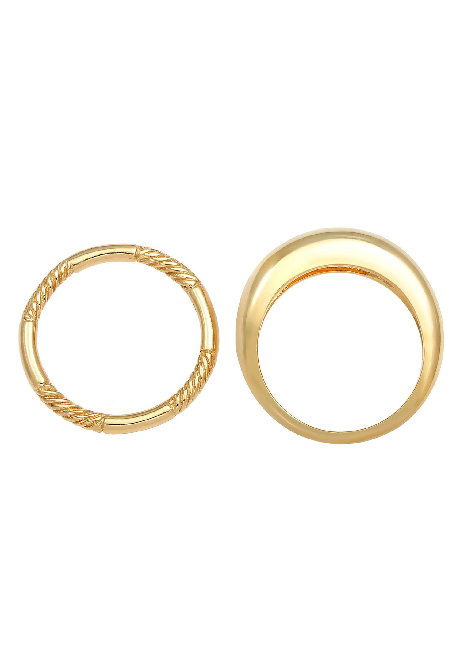 Anillo Elli para mujer en plata de ley 925 con baño de oro.
