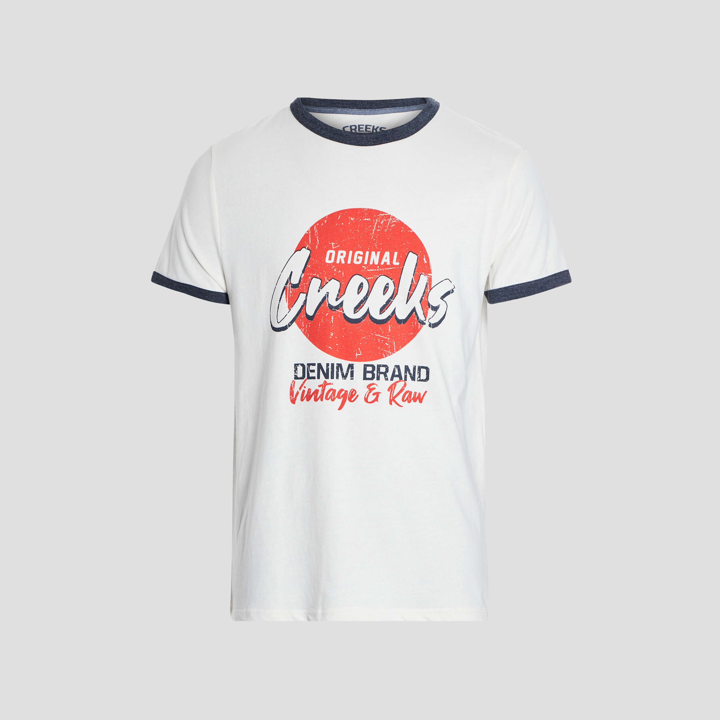 T-shirt manches courtes Creeks ivoire homme | La Halle