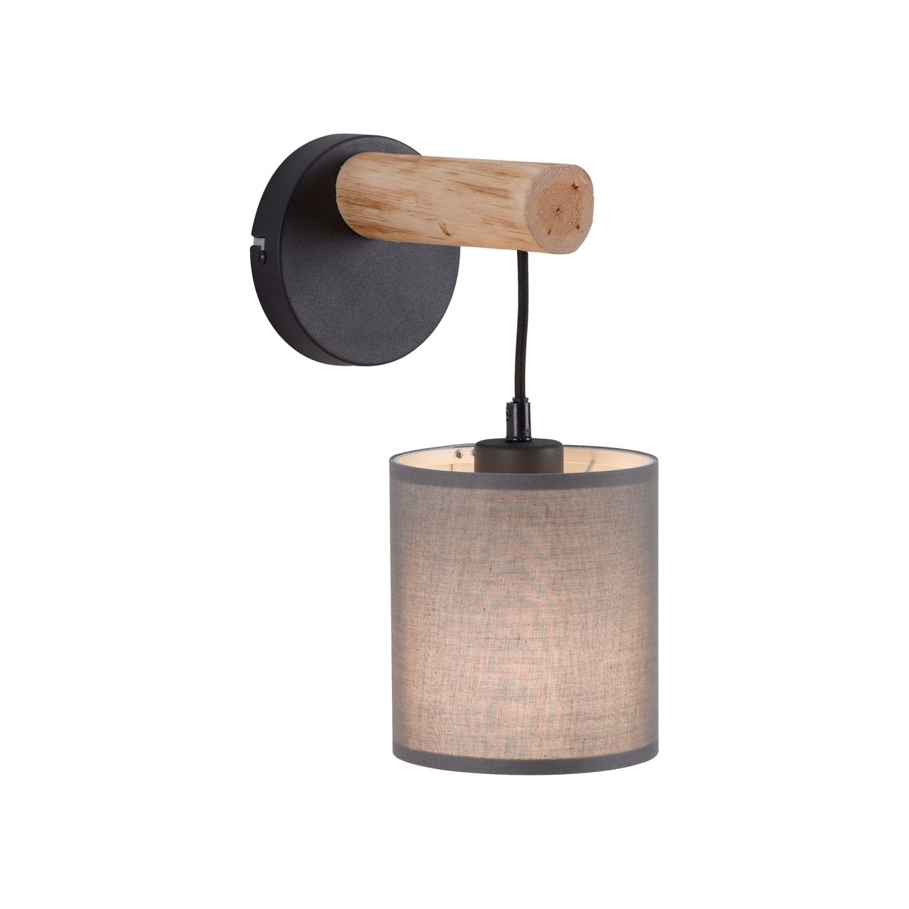 JUST LIGHT Wandleuchte GREEN TRIBU, 1x E27/10,00Watt max., Eukalyptusholz, Taupe